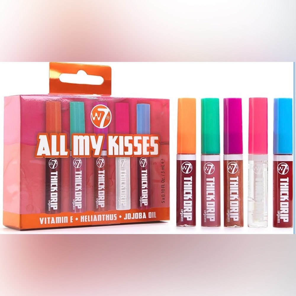 W7 All My Kisses Lip Gloss Set - Vibrant Shades